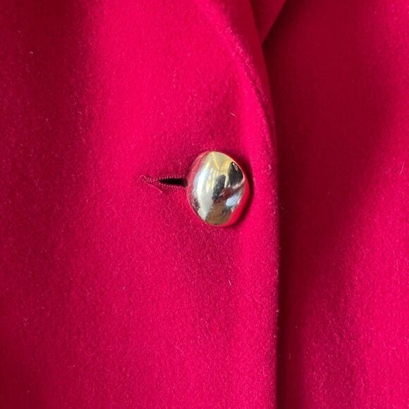 CHAUS Classic Vintage Wool Red Blazer Size 14 - Picture 5 of 13